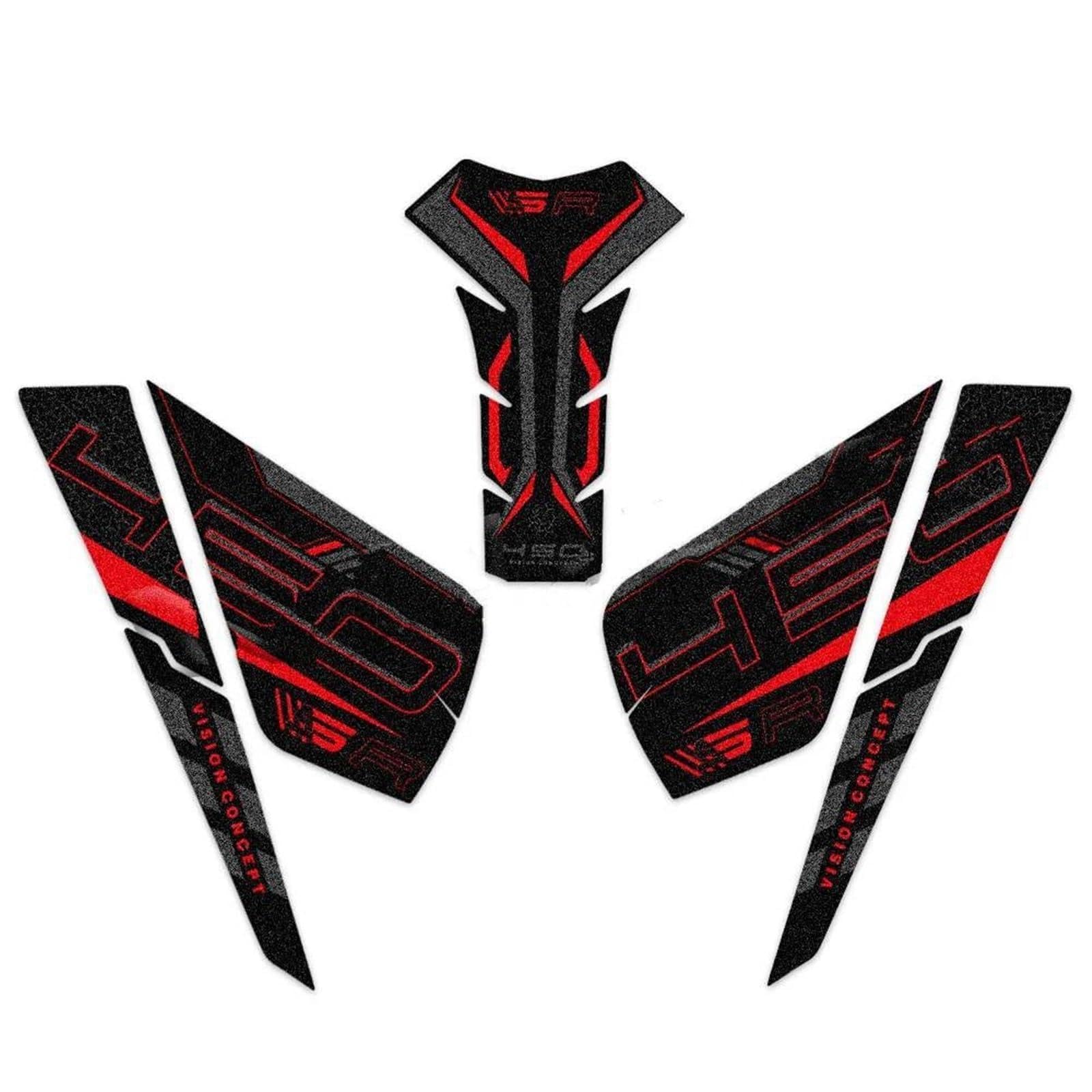 Motorcycle Side Tank Pad Sticker Gas Knee Grip Protector Anti Slip Decal Accessories for 450SR 450 SR Tank Sticker(Color1)