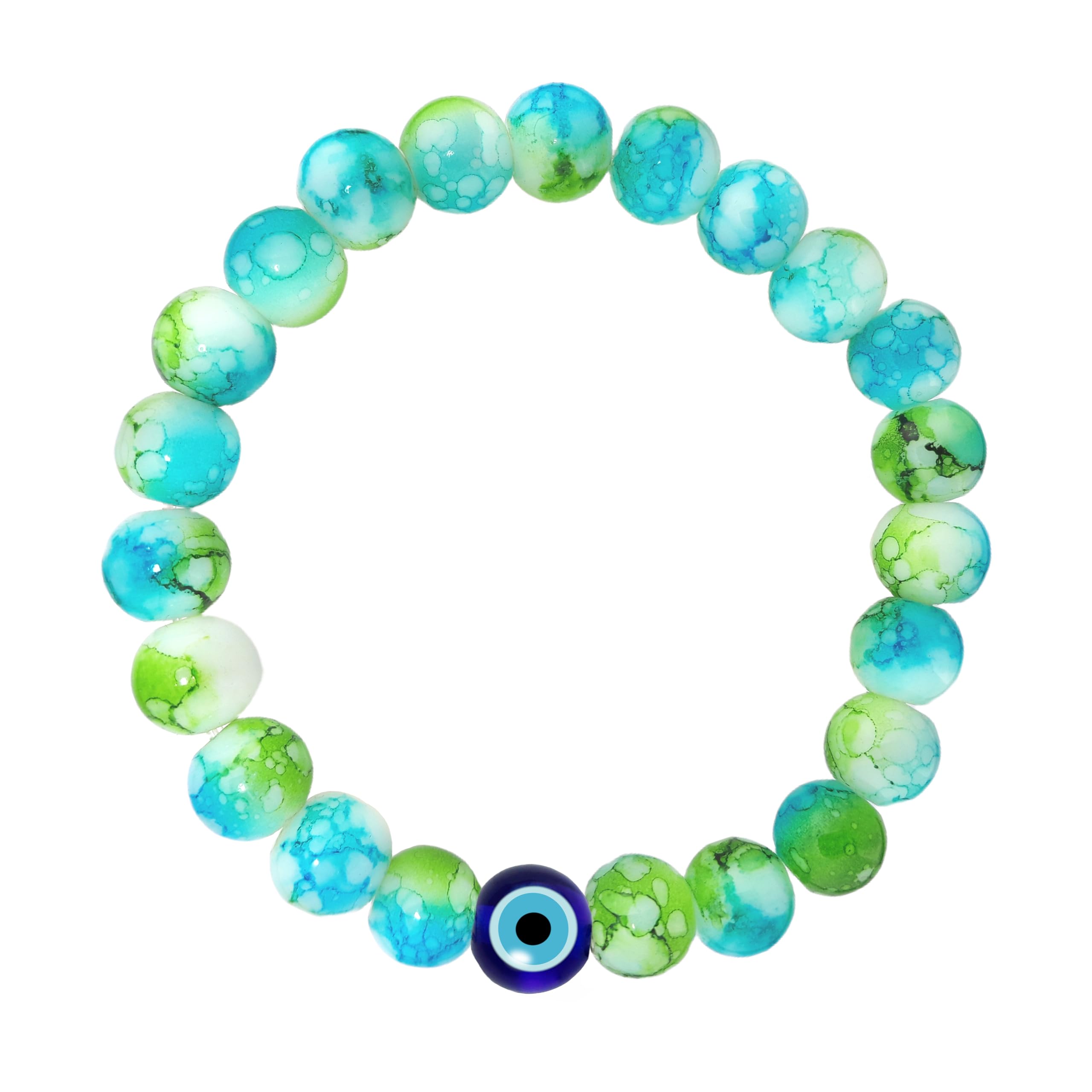 SNEH SHOP HandCrafted Evil Eye Crystal Glass Beads Bracelete For Men And Women Stretchable Yoga and Meditation Healing Spritual Stylish Bracelet (B0CLF4LMDH) Amazon Price History, Amazon Price Tracker
