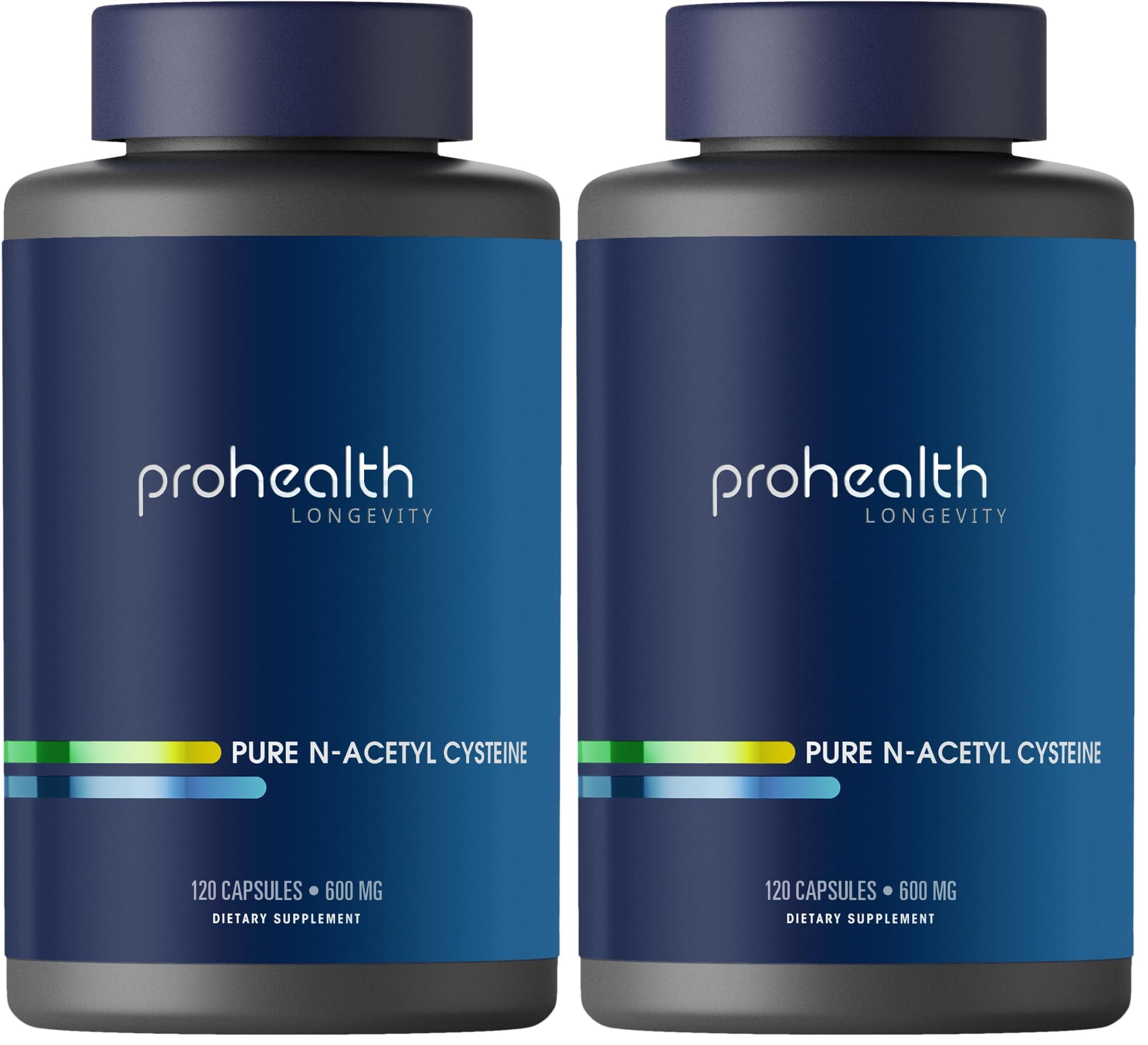 ProHealth Pure NAC – N-Acetyl Cysteine – Liver and Immune Support, Antioxidant and Glutathione Boost, Cellular Health | 600 mg per Capsule | 120 Servings | Third-Party Tested (Pack of 2) 120 Count (Pack of 2)
