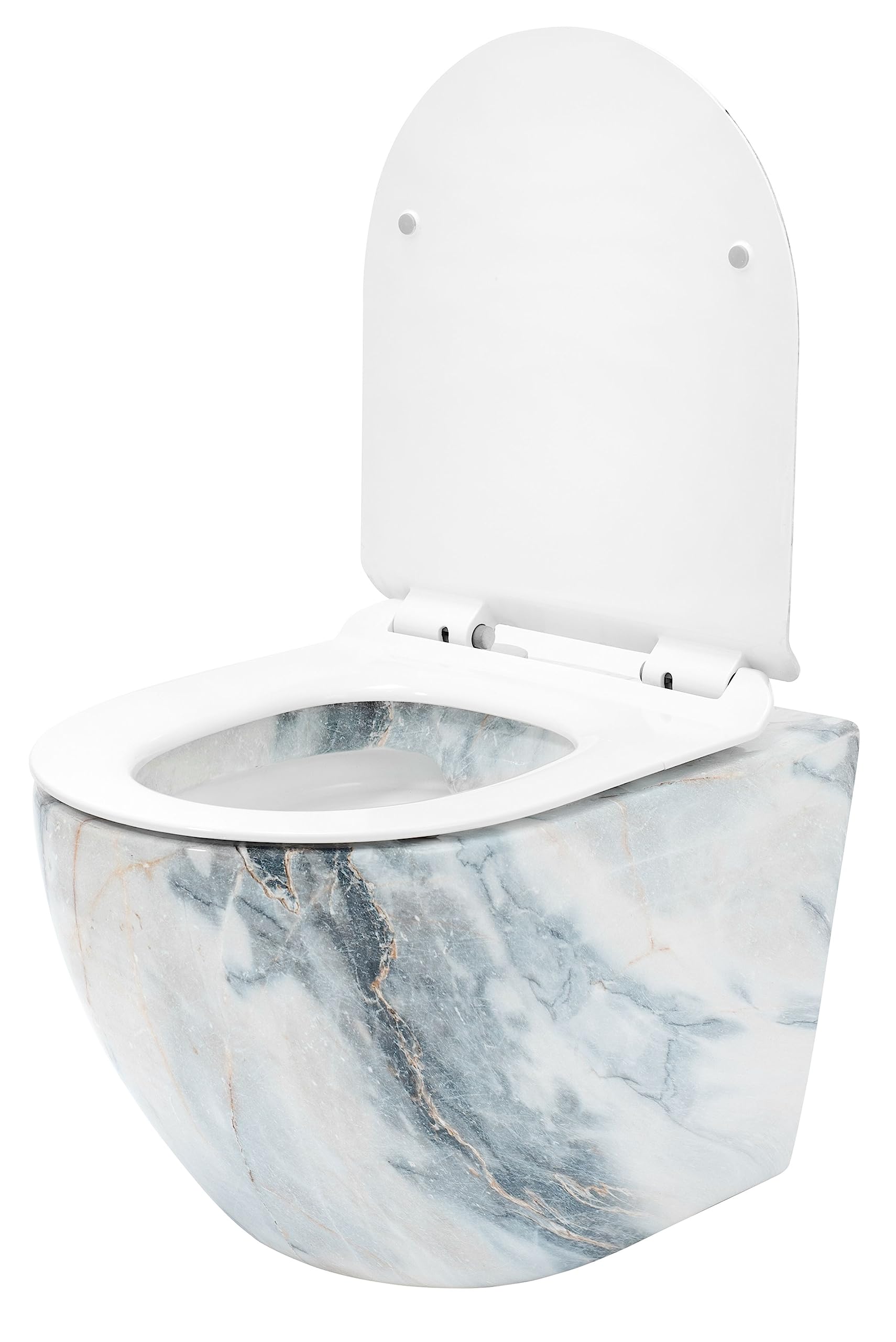 Rea Misa Wc Podwieszana, Carlos Duroplast/Slim/Zm Granit Shiny Szary, 49,5x37x32cm