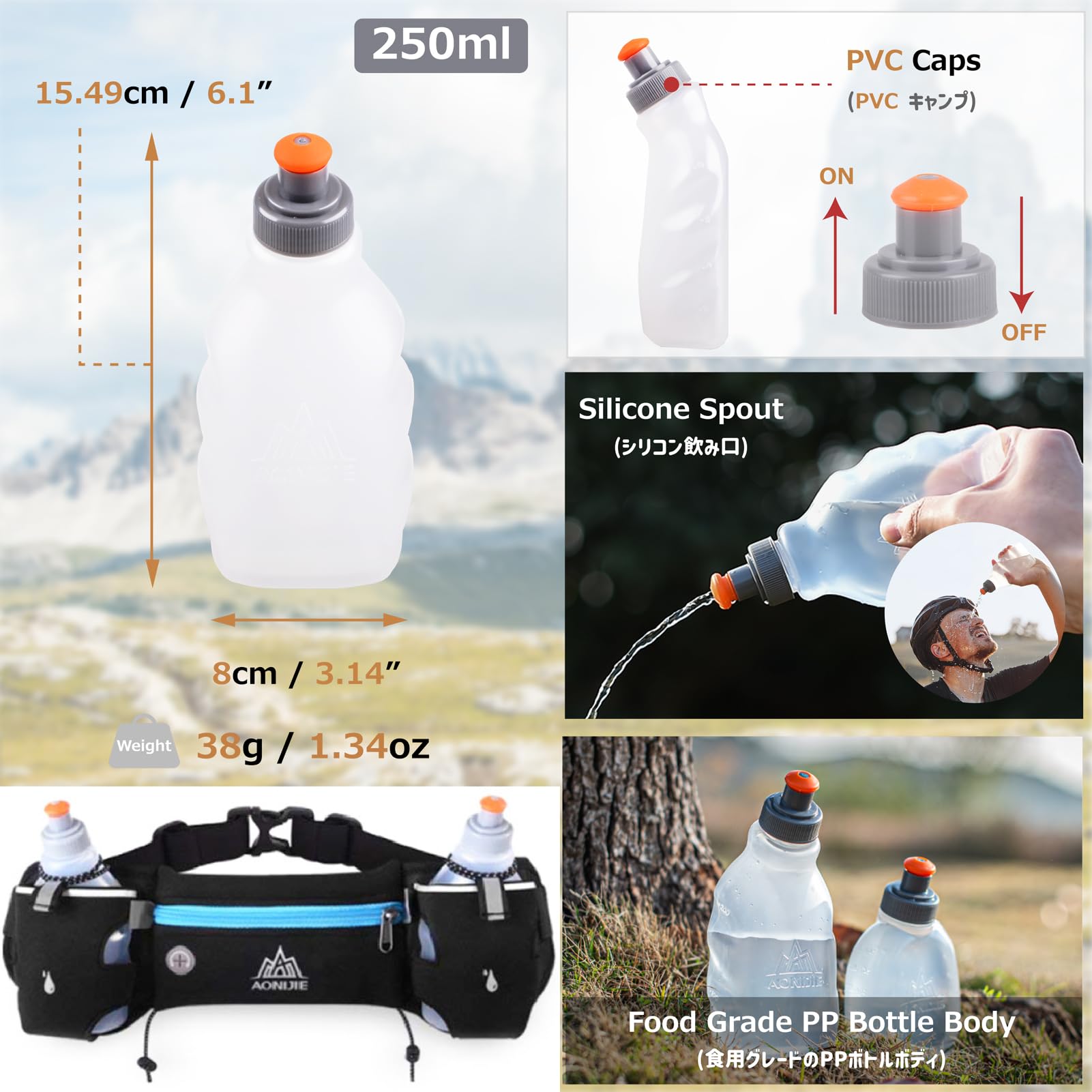Azarxis Trinkrucksack 5L / 5.5L, Ultraleichter Laufrucksack, Trailrunning Rucksack, Hydrationspack für Laufen, Joggen, Wandern, Marathon