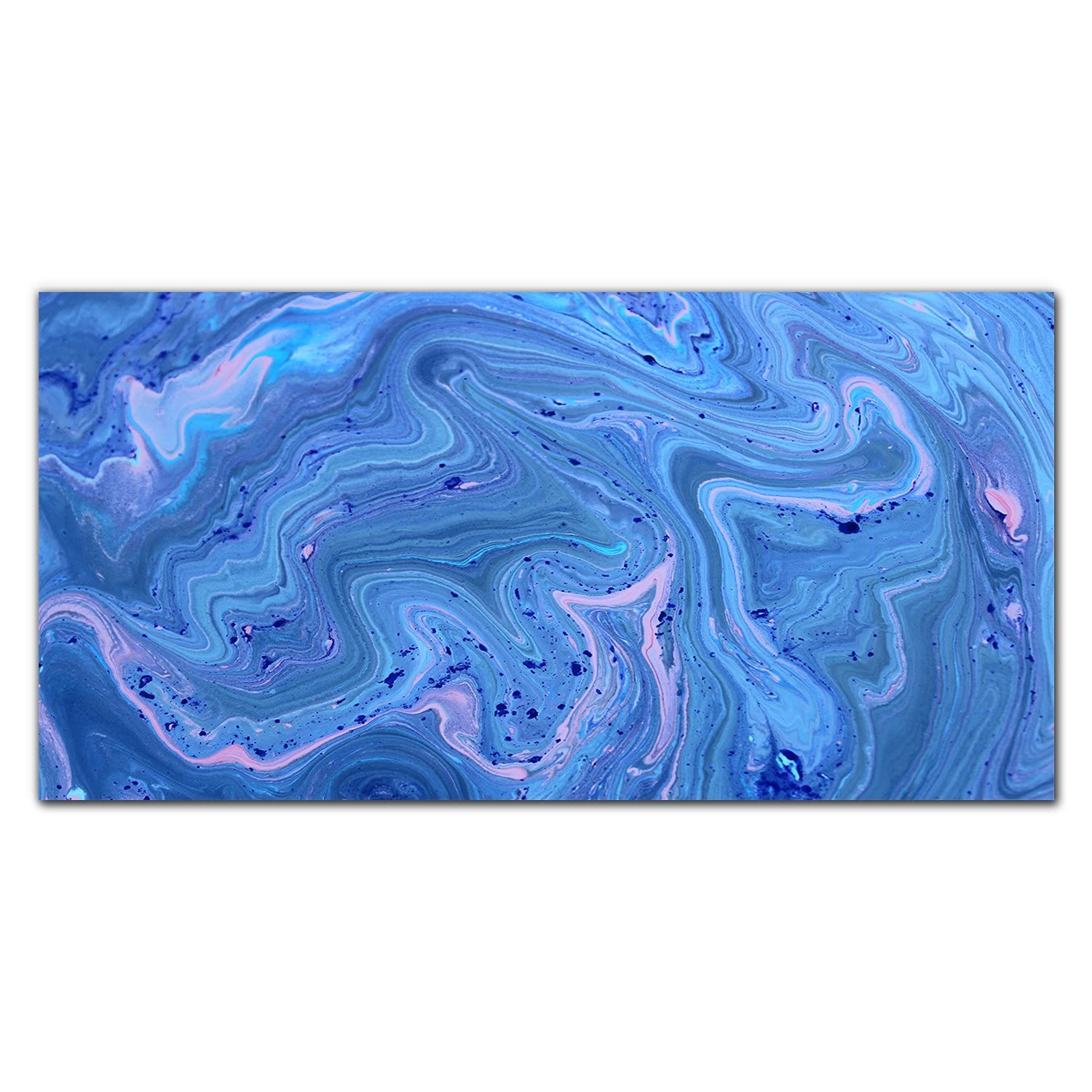 Crédence de cuisine en verre trempé 140x70 cm bleu clair Coloray