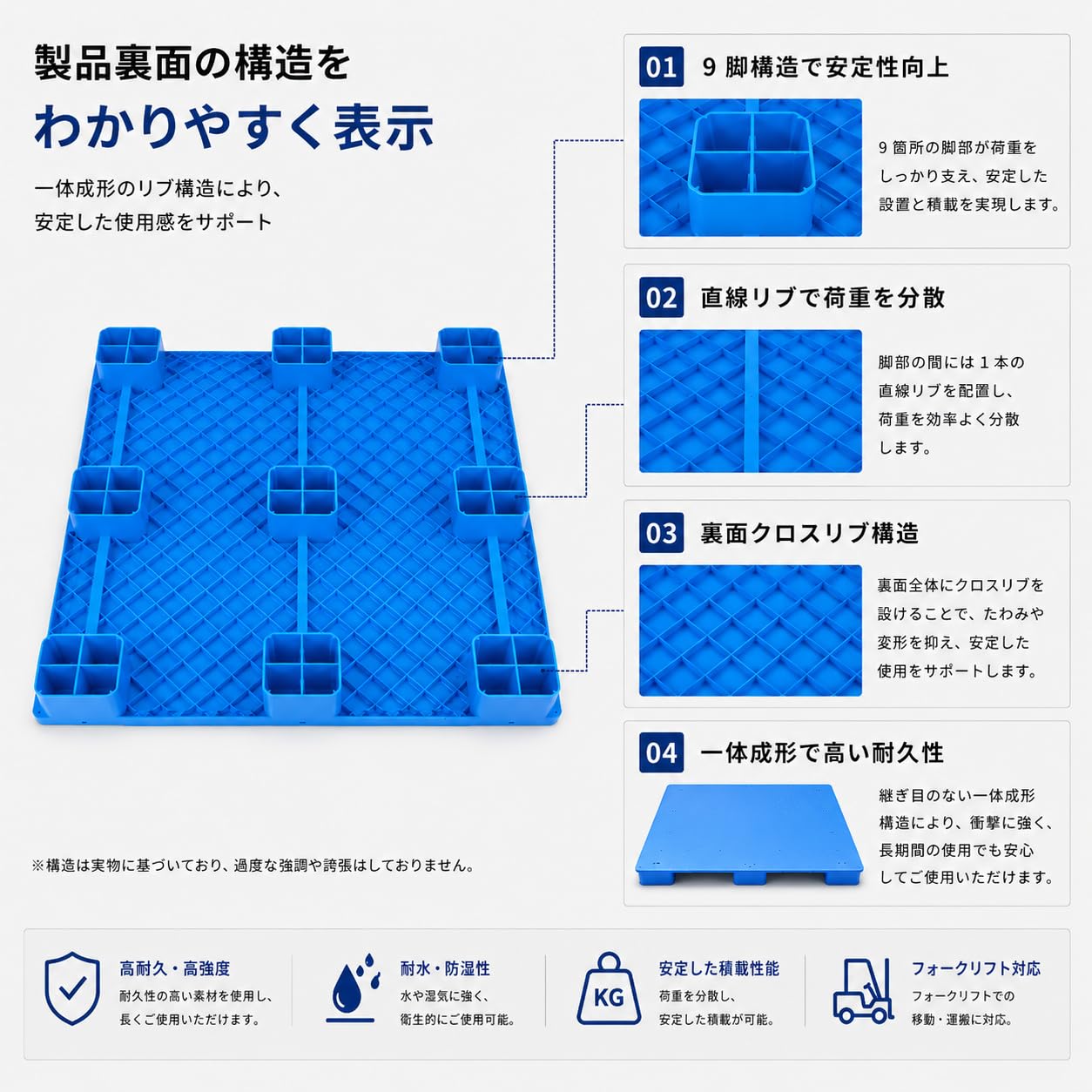 Amazon | ASYXGS プラスチックパレット 樹脂製 多色・多サイズ豊富