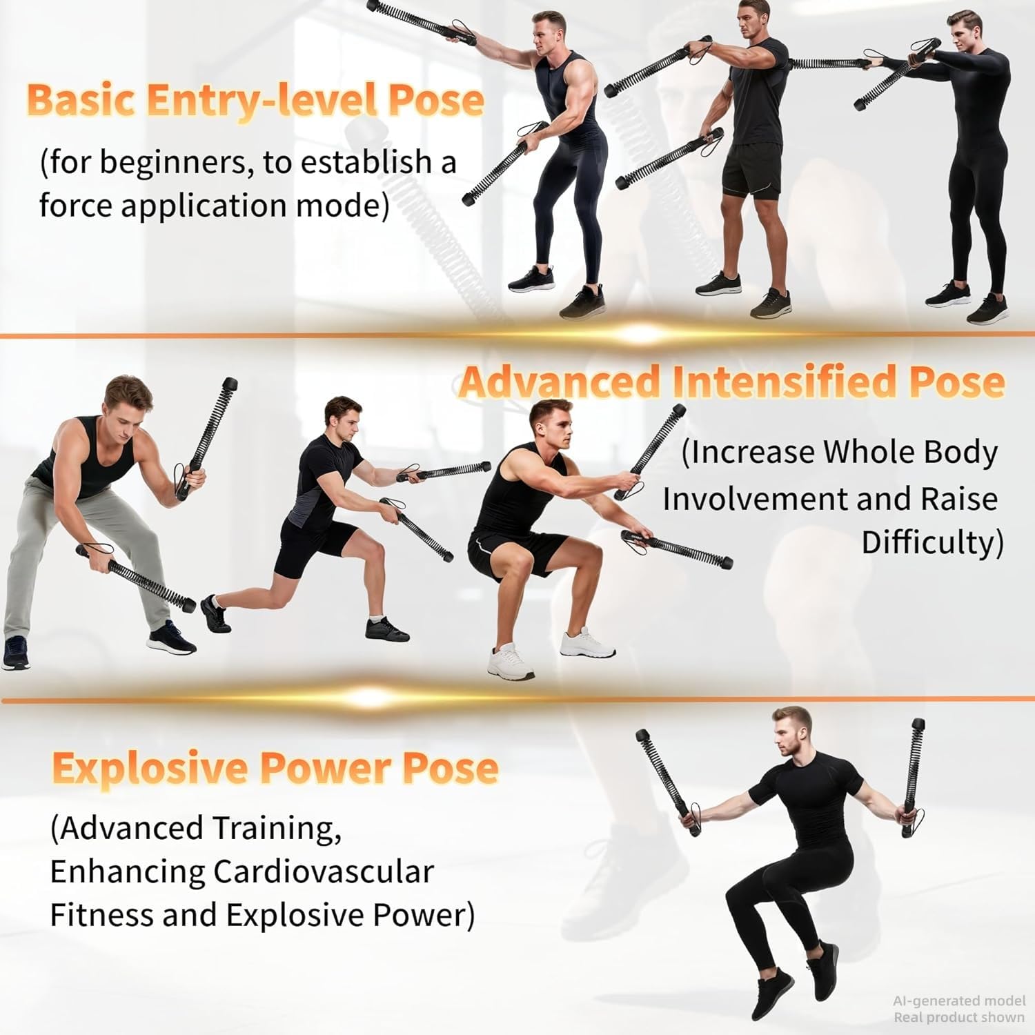 Cordes de combat sans fil pour salle de sport à domicile, équipement de fitness pour homme et femme, forte résistance et facile à transporter, cordes d'entraînement lestées pour HIIT, exercice complet