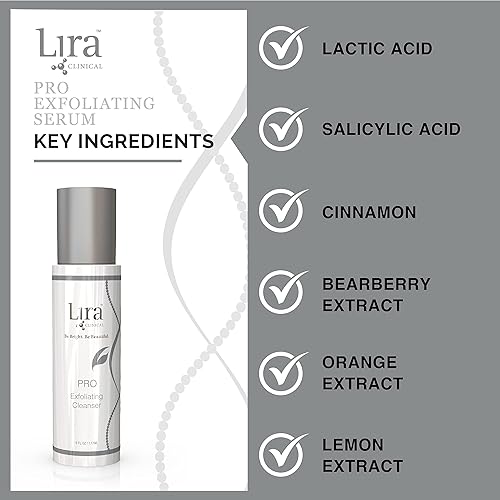 Miniatura 4 de Lira Clinical Limpiador facial exfoliante profesional - Lavado facial iluminador y antienvejecimiento - Ácido salicílico ácido láctico y células