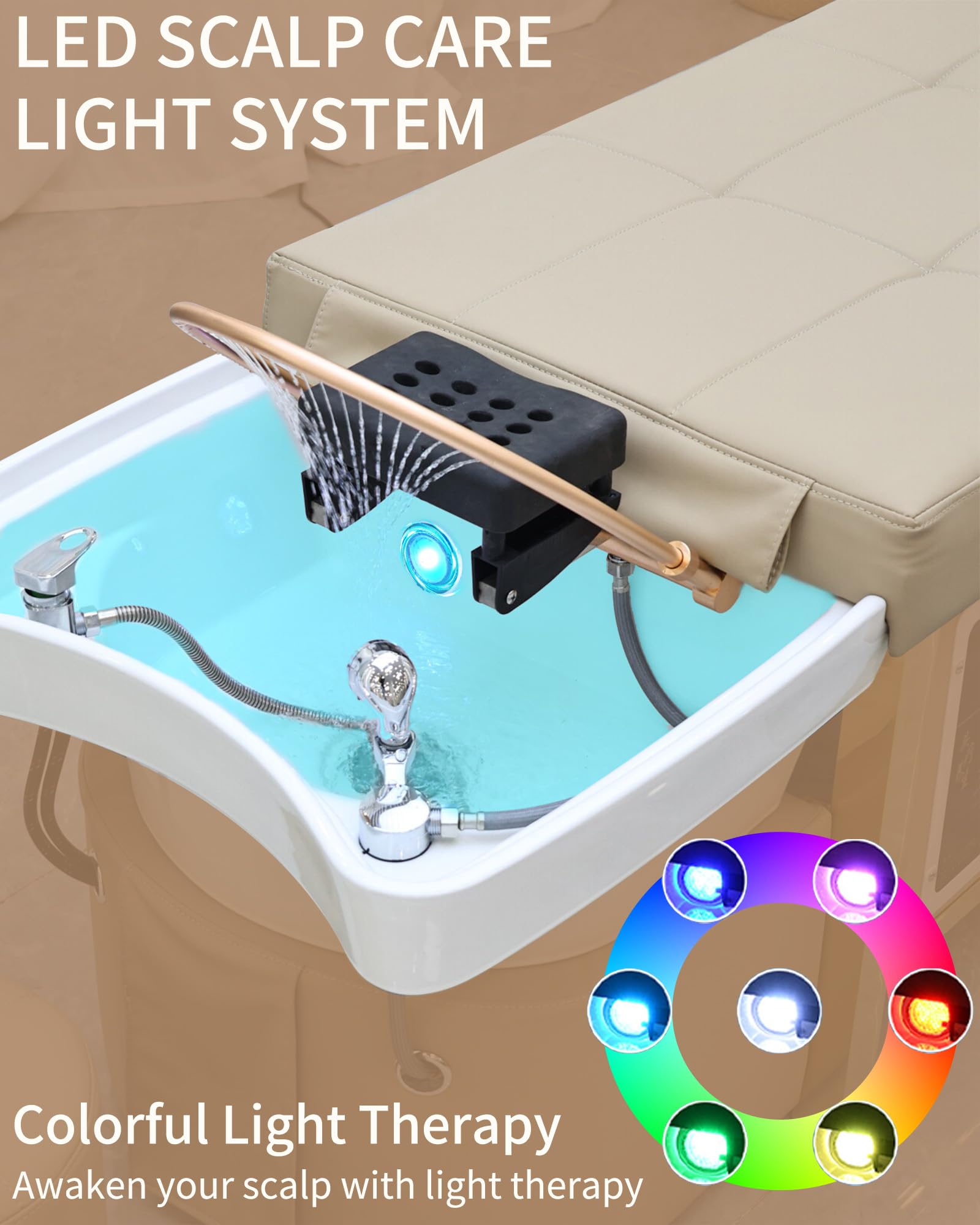 Kopf-Spa-Liege mit Wasserzirkulation für Friseursalons und Schönheitssalons