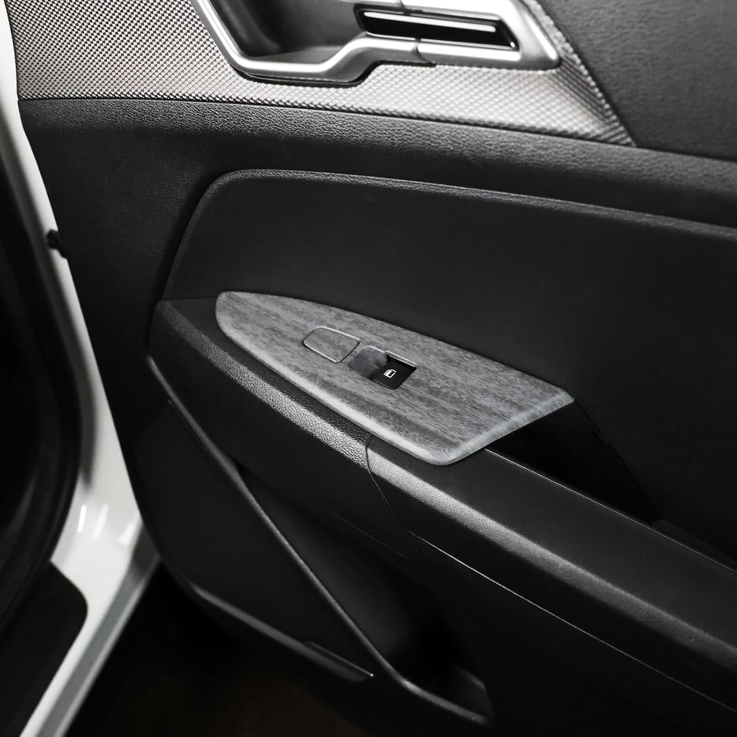 ABS Wood Grain Car Window Switch Lift Panel Cover Interior Trim Decal for Kia Sportage 2023 2024 2025 2026 Accessories