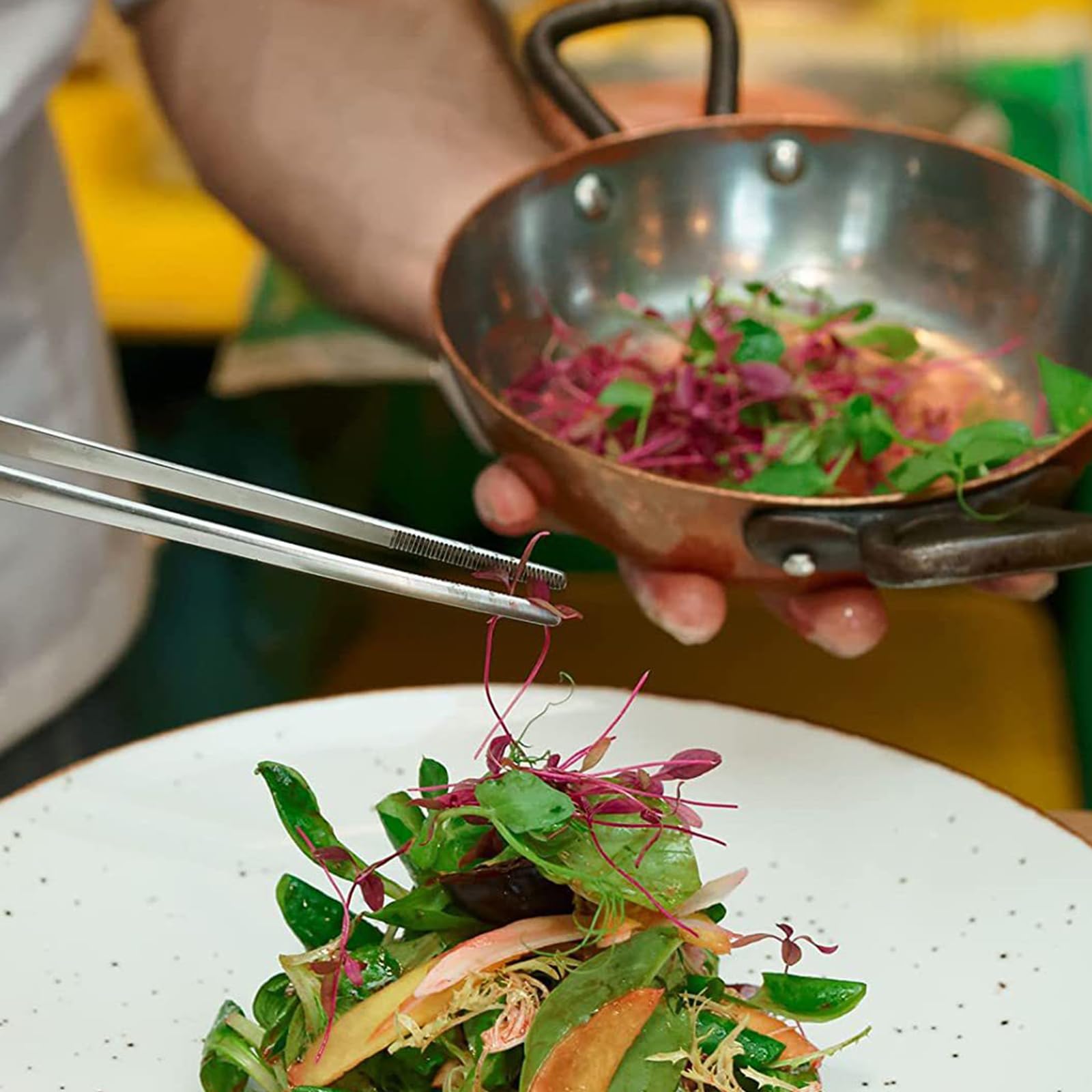 3Pcs Cooking Tweezers Set 12 Inch Stainless Steel Kitchen Tweezer Nonslip Barbeque Tweezers Chef Food Tong for BBQ Picnic Restaurant Buffet