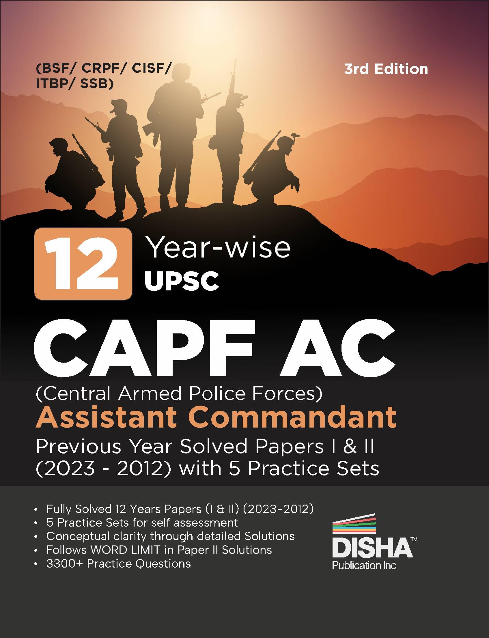 12 Previous Year UPSC CAPF AC Central Armed Police Forces Assistant Commandant Solved Papers I & II (2023 - 2012) with 5 Practice Sets 3rd Edition | PYQs | General Studies & Descriptive Paper