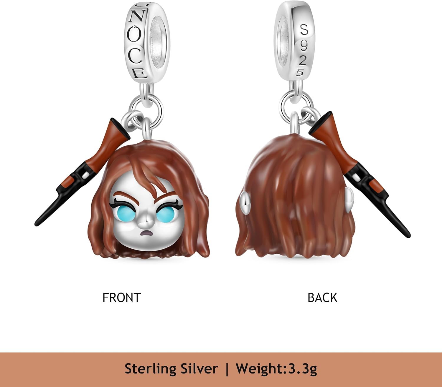 GNOCE Walking Dead Maggie Greene Pendant Dangle Charm for Women, S925 Sterling Silver Dangle Charms for Women Wife, Valentine‘s Day, Halloween Jewelry - Image 3