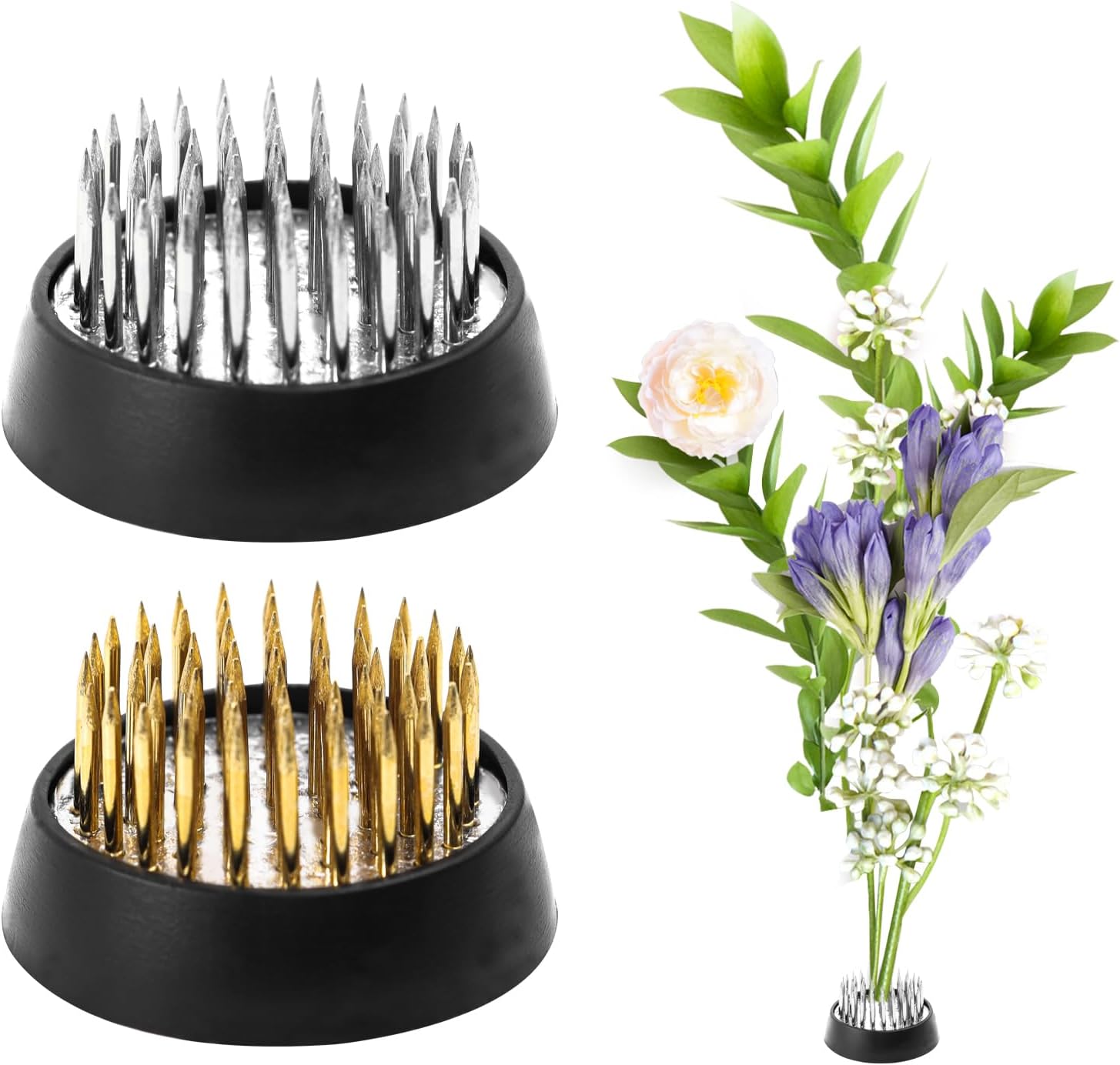 Amazon.com: 2 Pcs Flower Frogs Flower Arrangement Vase Holder Stainless ...
