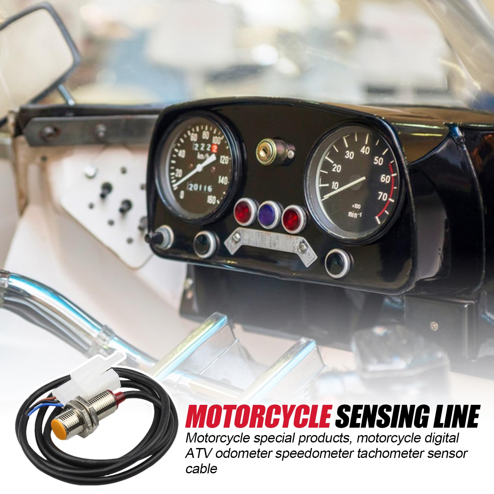 Cable de sensor de velocidad para odómetro digital, cable de sensor de odómetro | Cable magnético de sensor de velocidad para motocicletas | Cable sensor modificado para motocicletas de gel