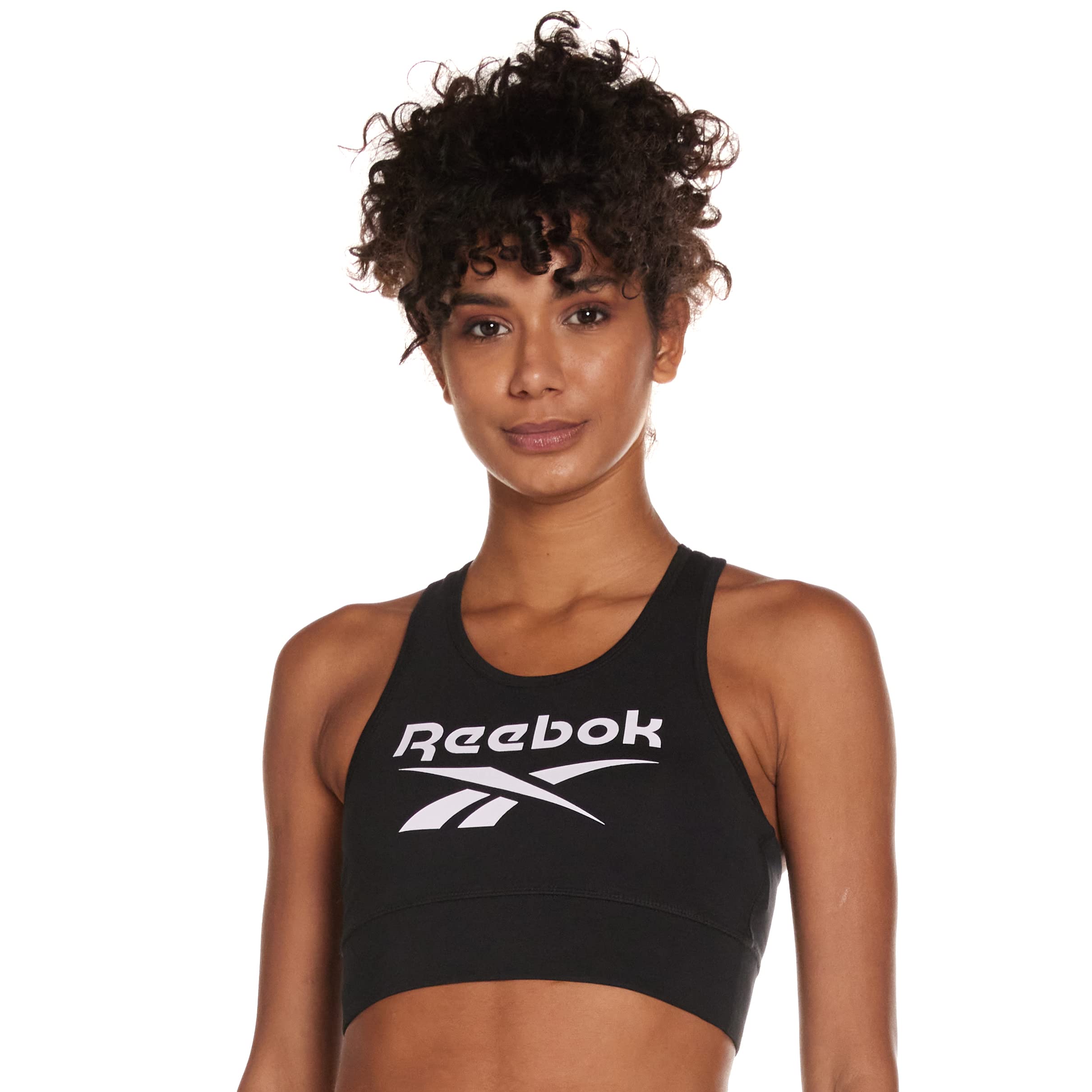 ReebokWomen's Identity Big Logo Cotton Bralette Sports Bra