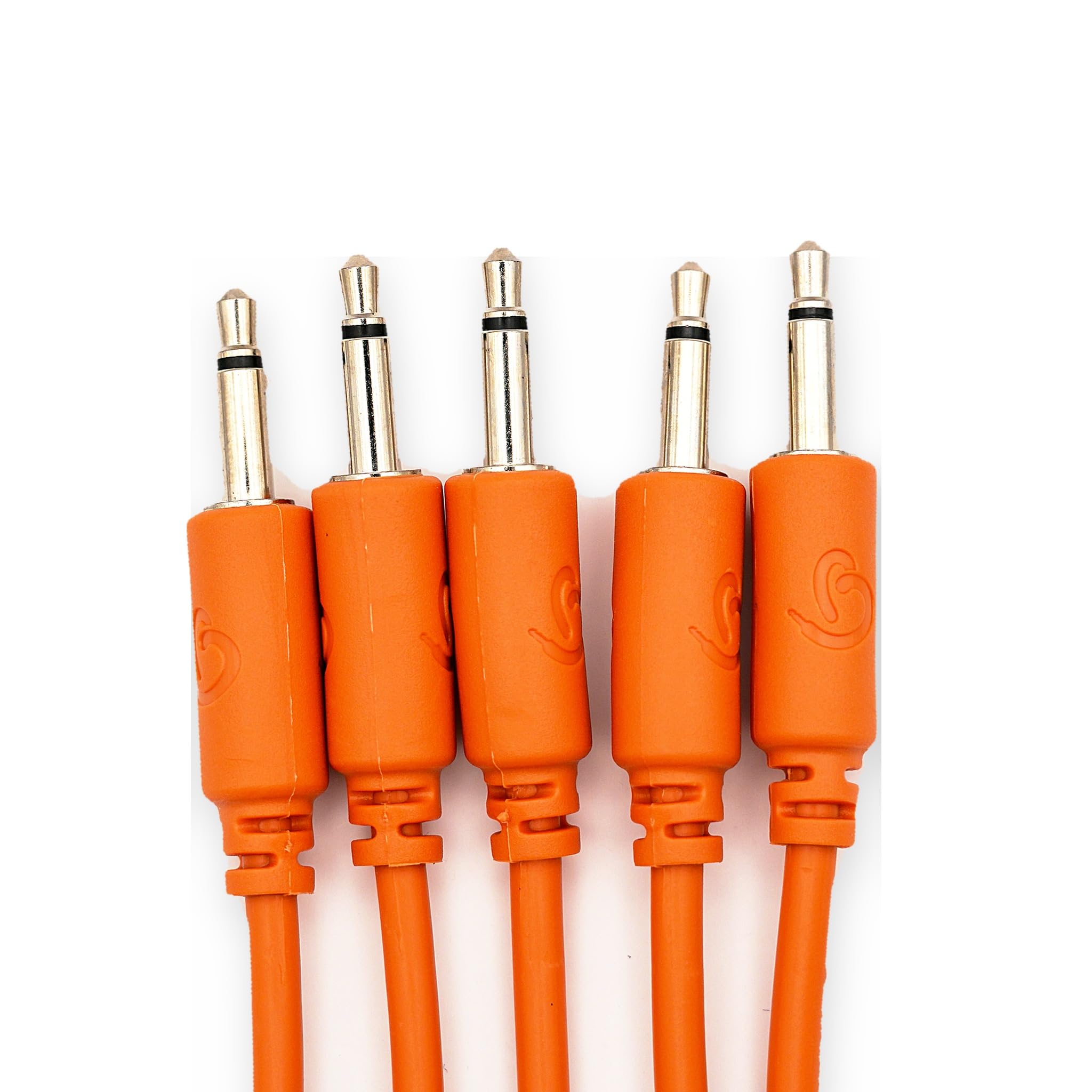 15 Cables Patch Eurorack 30cm - TS 3,5mm Mono - Probados Individualmente - Naranja