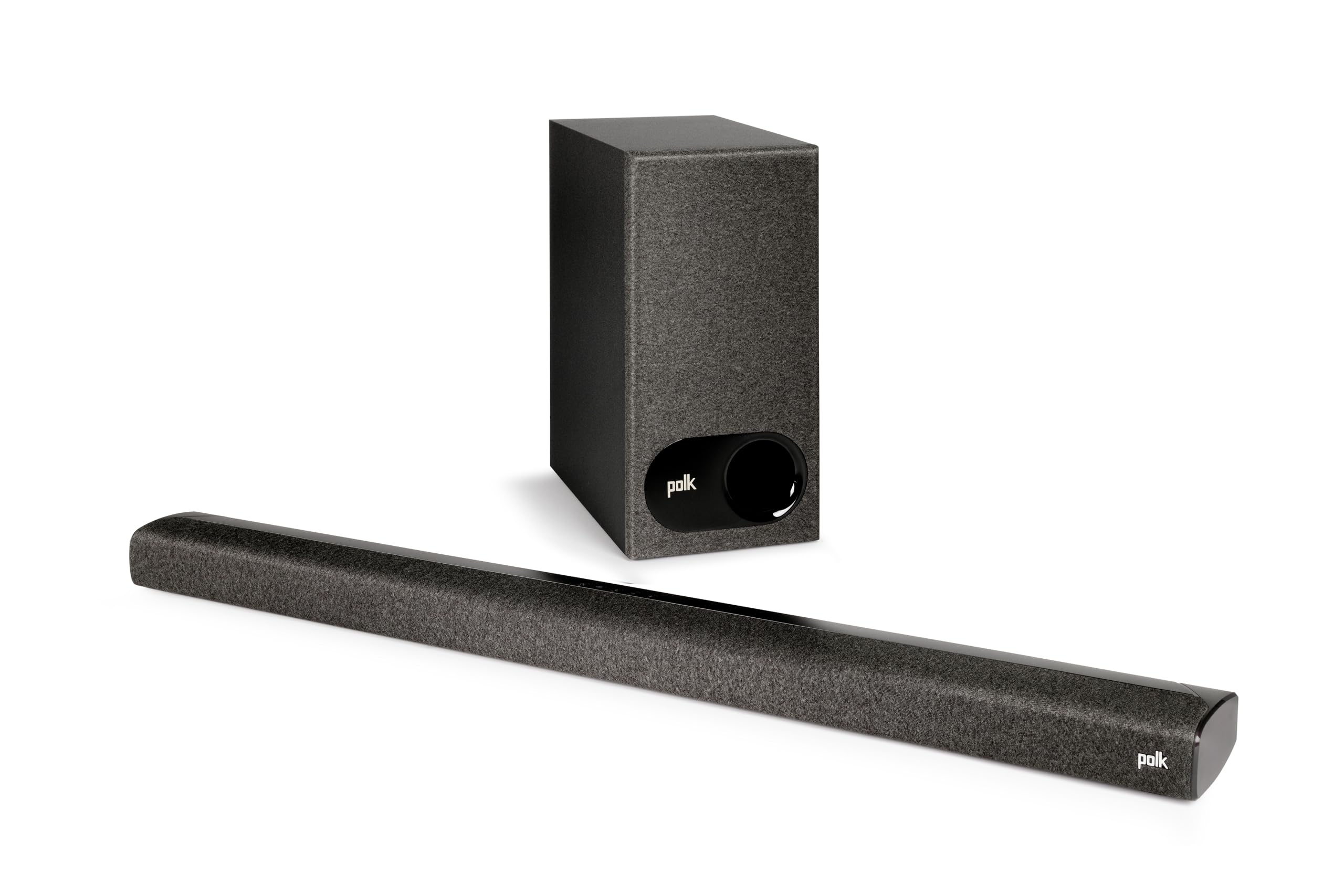 Polk Audio Signa S2D Sound Bar with Wireless Subwoofer (Online Exclusive Finish), Dolby Digital & DTS Virtual Surround, VoiceAdjust Technology, Bluetooth Music Streaming, Aux, HDMI & Optical Inputs