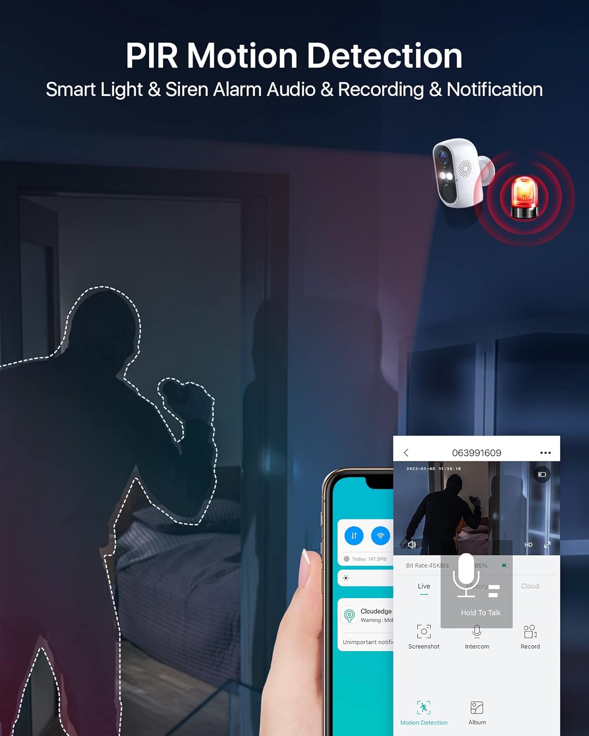 Hottest Sales ZOSI C1 Wire Free Battery Security Camera, WiFi Rechargeable IP Cam with 2-Way Audio, Outdoor Wireless Camera with Color Night Vision, Human Detection, Remote APP, for Home Office Surveillance