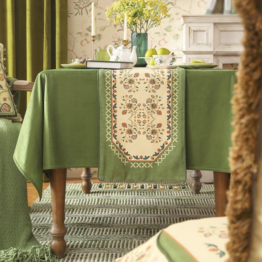 屋内/屋外の生地のテーブルクロス 牧歌的なテーブルフラグテーブルクロスストリップテレビキャビネットカバー布コーヒーテーブル靴キャビネ