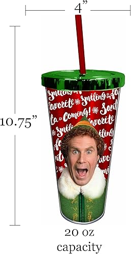 Miniatura 2 de Spoontiques Santa is Coming - Taza de aluminio con pajita