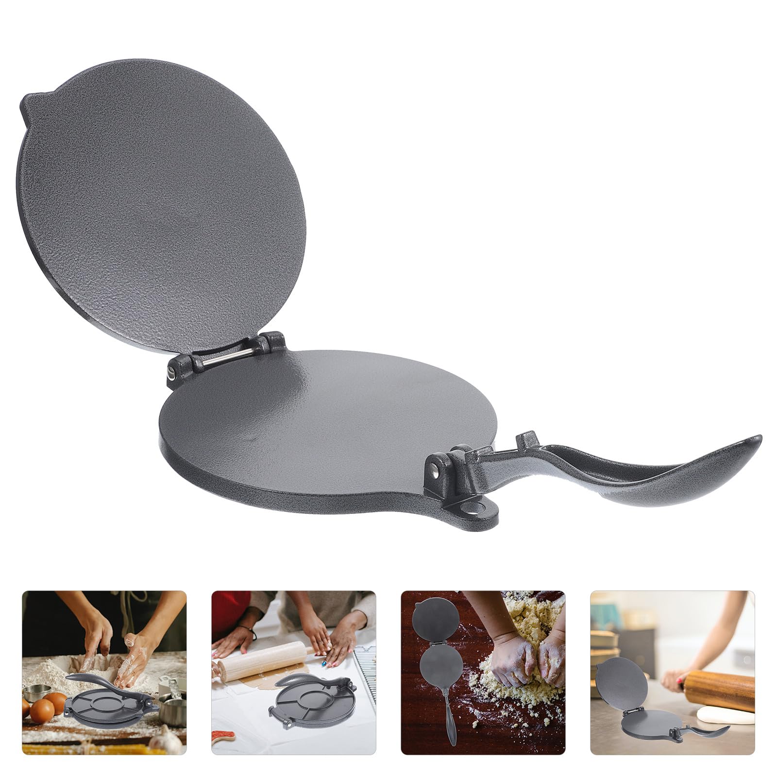 Abaodam Prensa para Hacer Tortillas de Aluminio Fundido, Aplastador de Masa para Tortillas de Maíz, Herramienta Resistente y Compacta para Cocina Tradicional