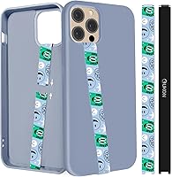 Vista 8 de UKON Agarre de silicona para teléfono, 2 correas de teléfono reutilizables con tres tiras cortas de silicona, combinación de bricolaje