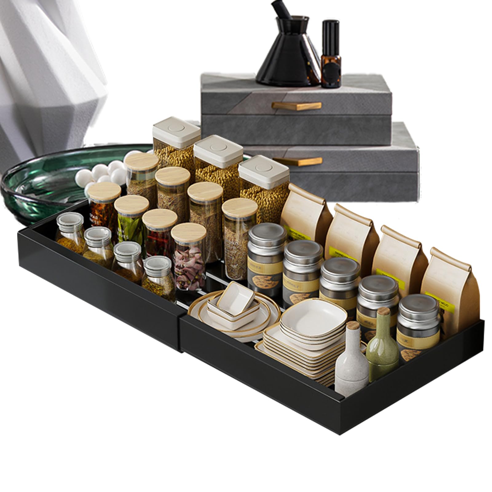 Organizadores y Almacenamiento Bajo Fregadero Estante De Almacenamiento Con | Organizador Bajo Fregadero Extraíble Para Cocina Baño Despensa Armario Estante Organizador