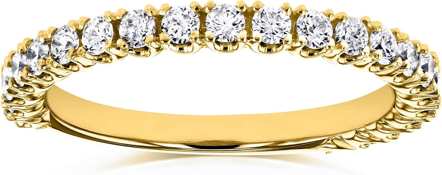 Kobelli Diamond Round Split Prong Wedding Band 1/2 CTW in 14k Yellow Gold