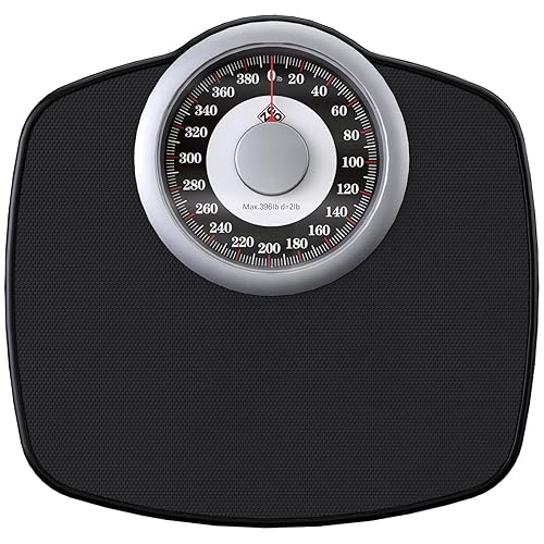 Zeno Báscula A25 para peso corporal, hasta 400 libras, esfera de 5.3 pulgadas en plataforma de 12.4 x 10.2 pulgadas, superficie de goma