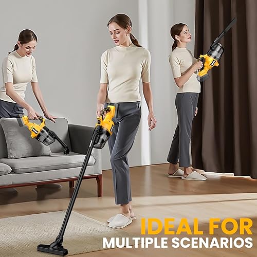 Miniatura 7 de Aspiradora inalámbrica para batería Dewalt de 20 V, aspiradora eléctrica de mano 5 en 1 con potente motor de 500 W, portátil de 46 CFM con 2