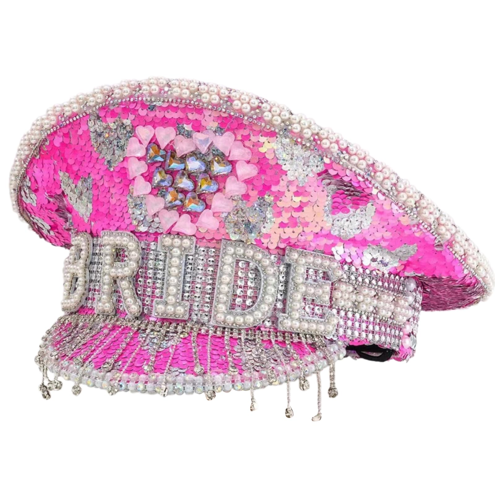 Cappello blu navy con paillettes strass impreziosito cappello alla moda accessorio festival per feste occasioni