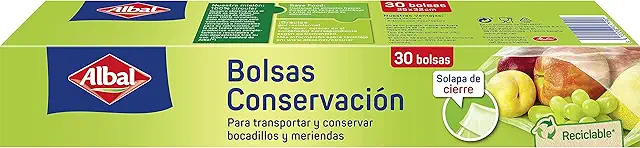 Bolsas Albal para Congelar Alimentos, 30 Unidades, Capacidad 3L, 25x37 cm