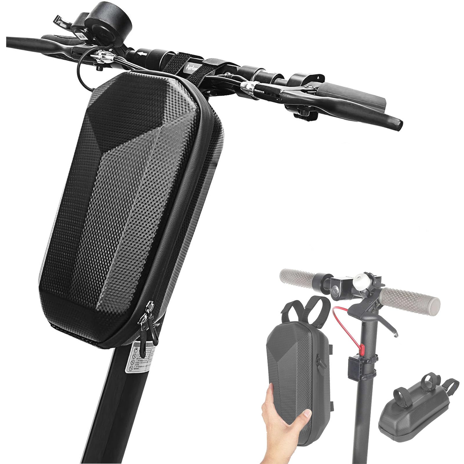 Sac De Trottinette éLectrique, Sac De Rangement pour Scooter éTanche Sacoche Guidon De Grande Capacité pour Xiaomi M365 Scooter éLectrique