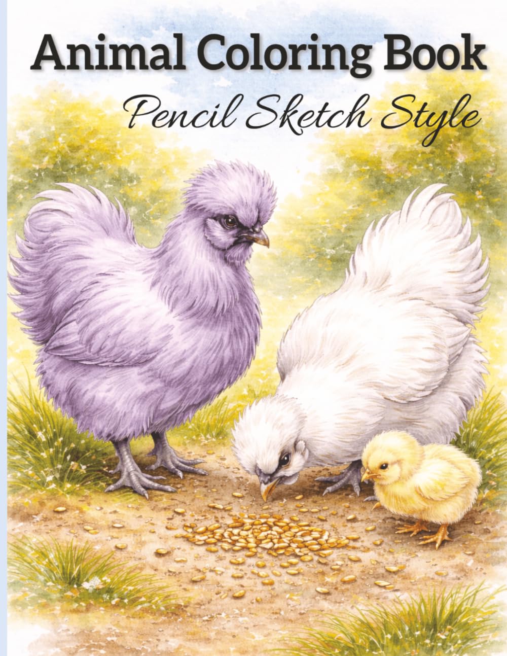 Farm Animals Coloring Book: 49 Realistic Pencil Sketch Farm Animals for Relaxing Coloring | Stress Relief Coloring Book for Adults and Teens