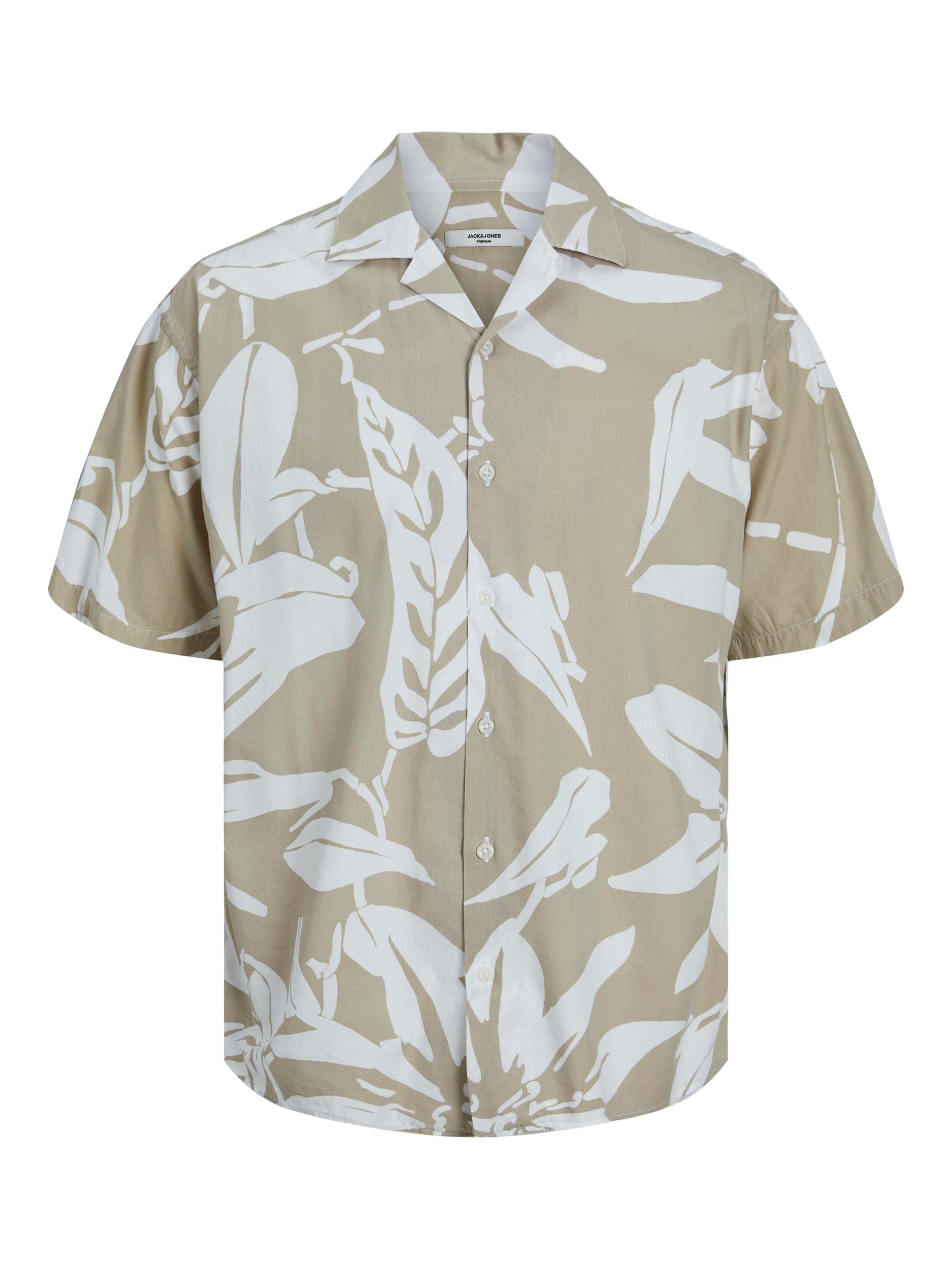 Jack & Jones Jprblattropic Resort S/S Relax Sn-Camiseta de Manga Corta Camisa para Hombre