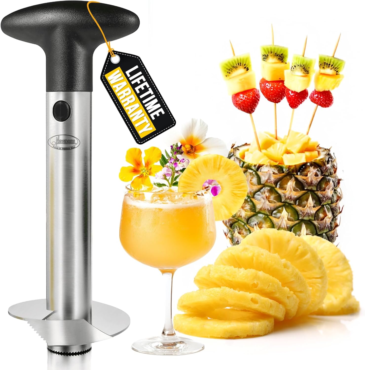 Trancheuse d'Ananas Newness en Acier Inoxydable Renforcé - Coupe Facile et Durabilité Exceptionnelle