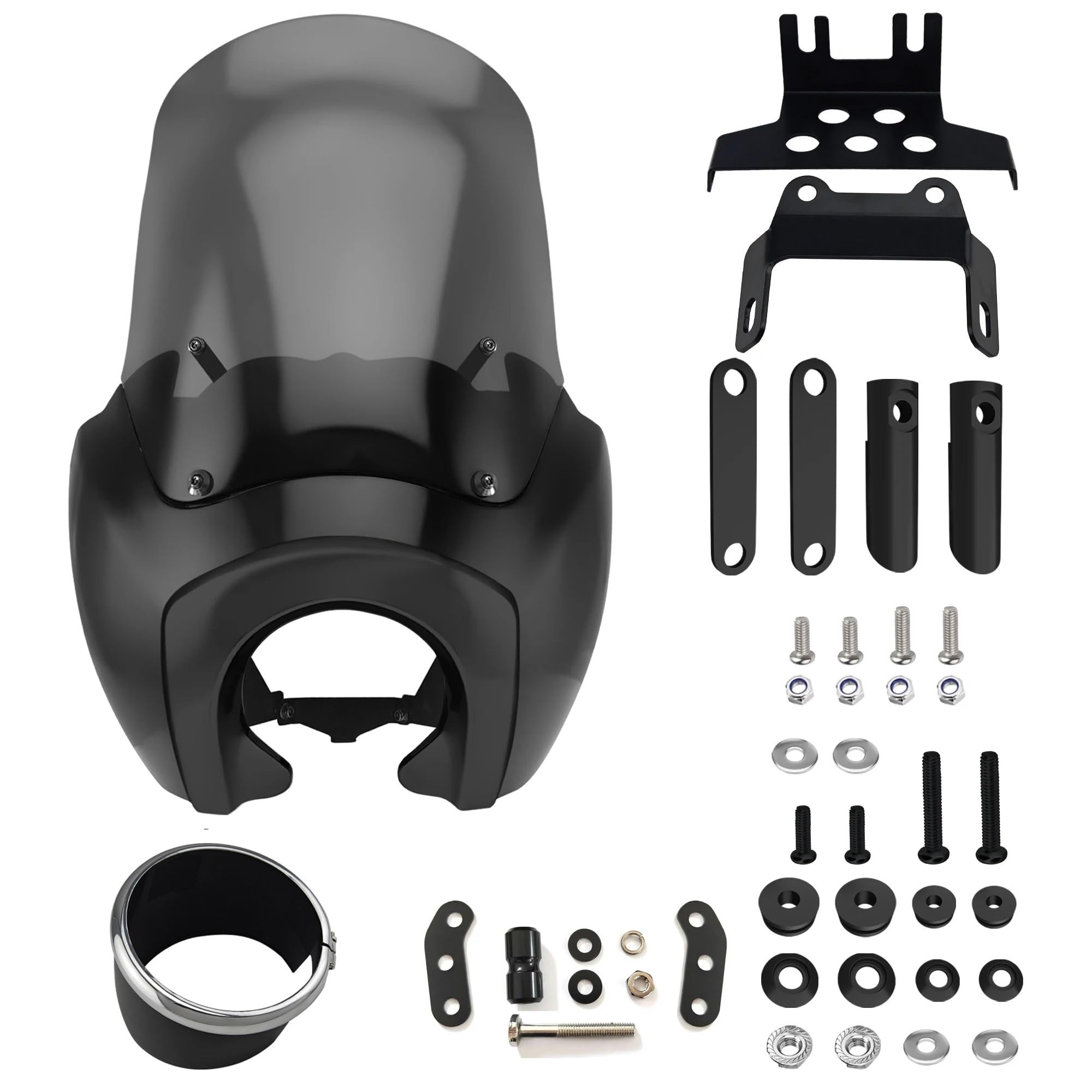 DGHBNP Motorbike Cowls Fit For Harley Softail Low Rider S FXLRS 2020-2023 Front Fairing Motorcycle Hump Tail Fairing(Matte Black LS)