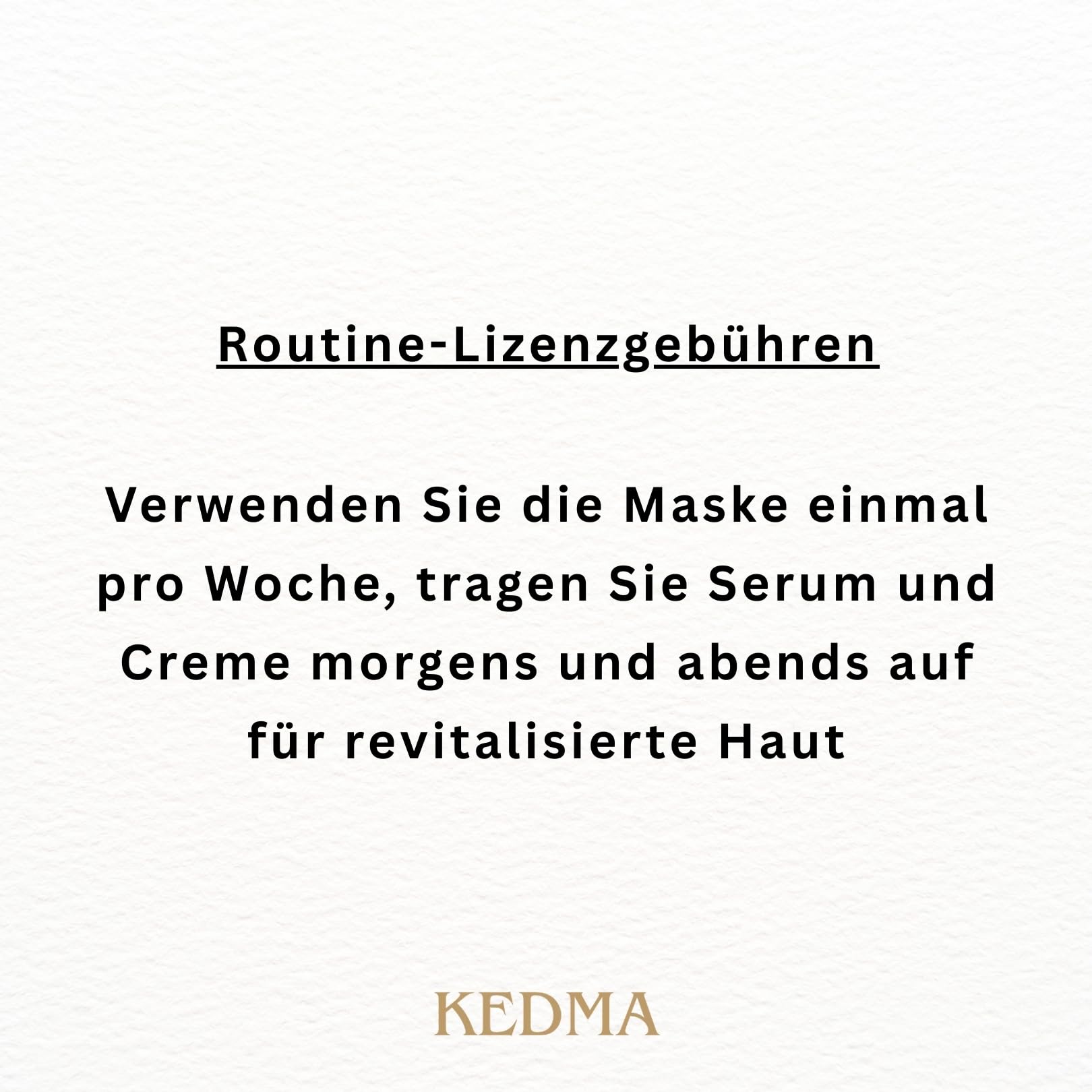 Kedma - Royalty Gesichtspflege-Set - Sauna-Maske, Aktives Serum, Straffende Creme - 3 Produkte