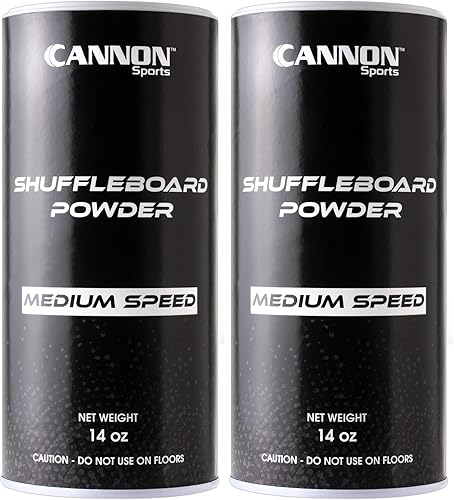 Cannon Sports Shuffleboard Powder - Cera de tejo de alta calidad con cuentas de silicona granular o harina de maíz, deslizamiento suave y reducción