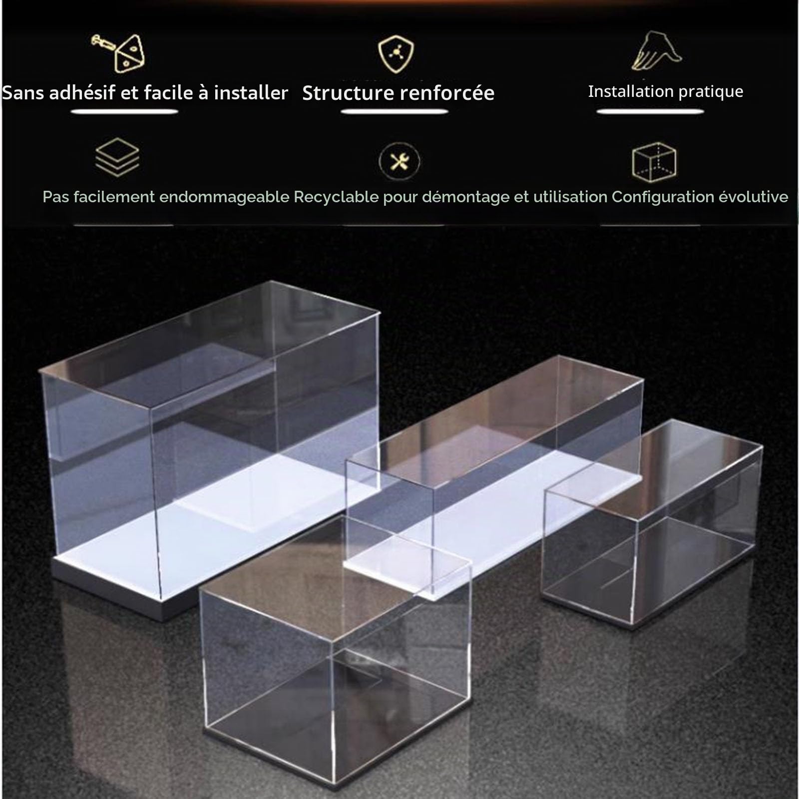 Vitrine acrylique pour Lego 71043 Château de Poudlard, Boîte de rangement transparente, Compatible avec Lego 71043 (étui uniquement, sans modèle)