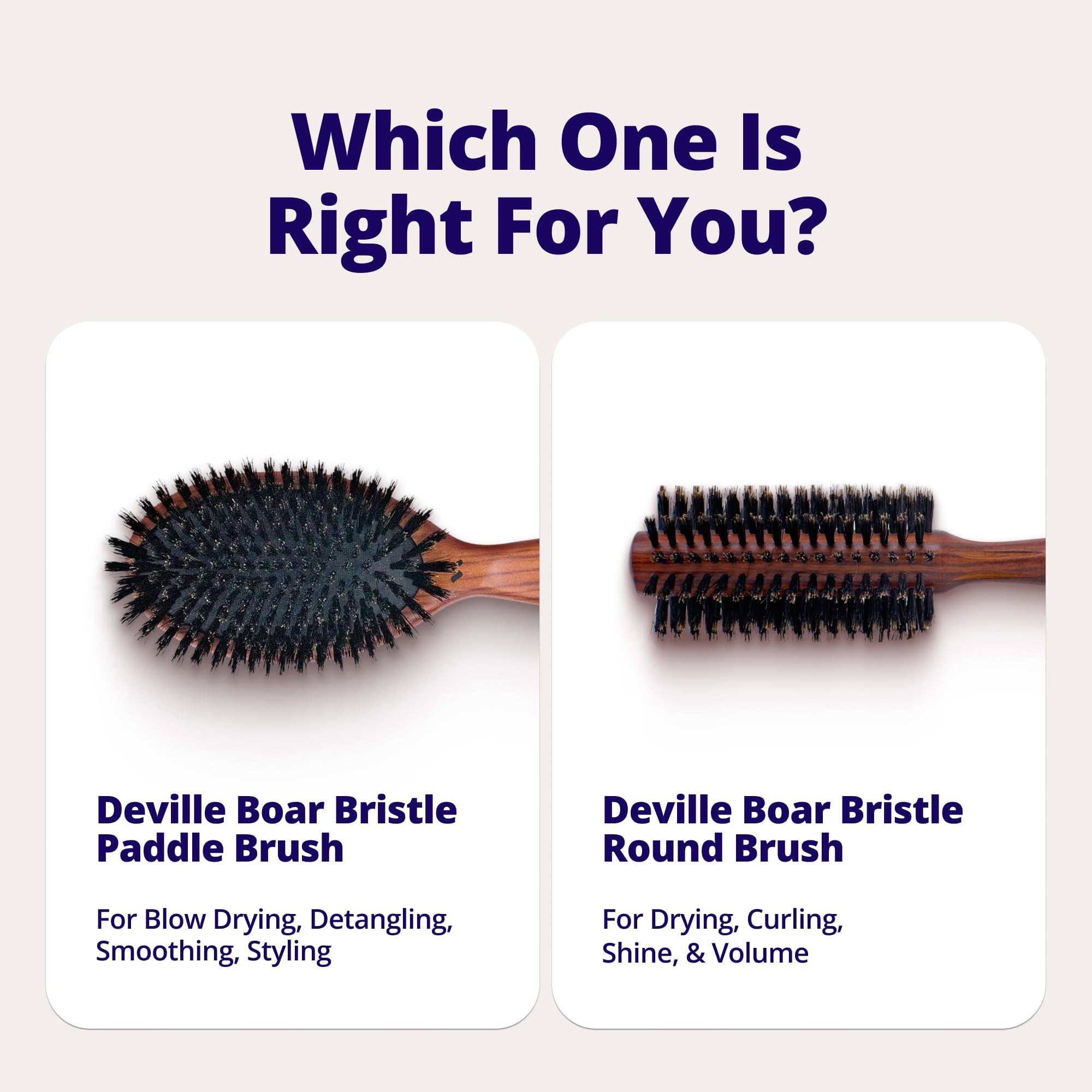 Spornette Deville Boar Bristle Round Hair Brush