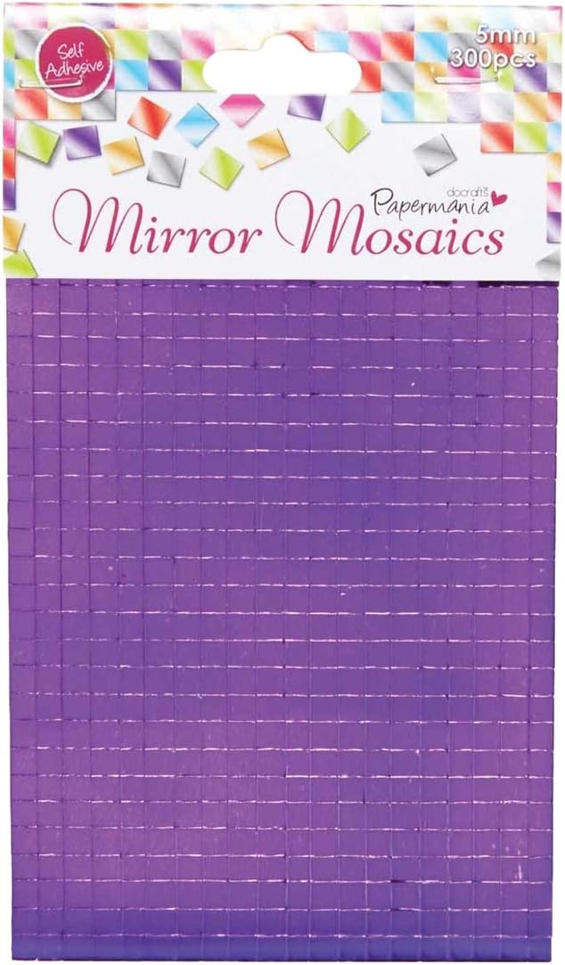 Docrafts 5 mm Adhesive Mirror Mosaics, Heather (Pack of 600) Amazon