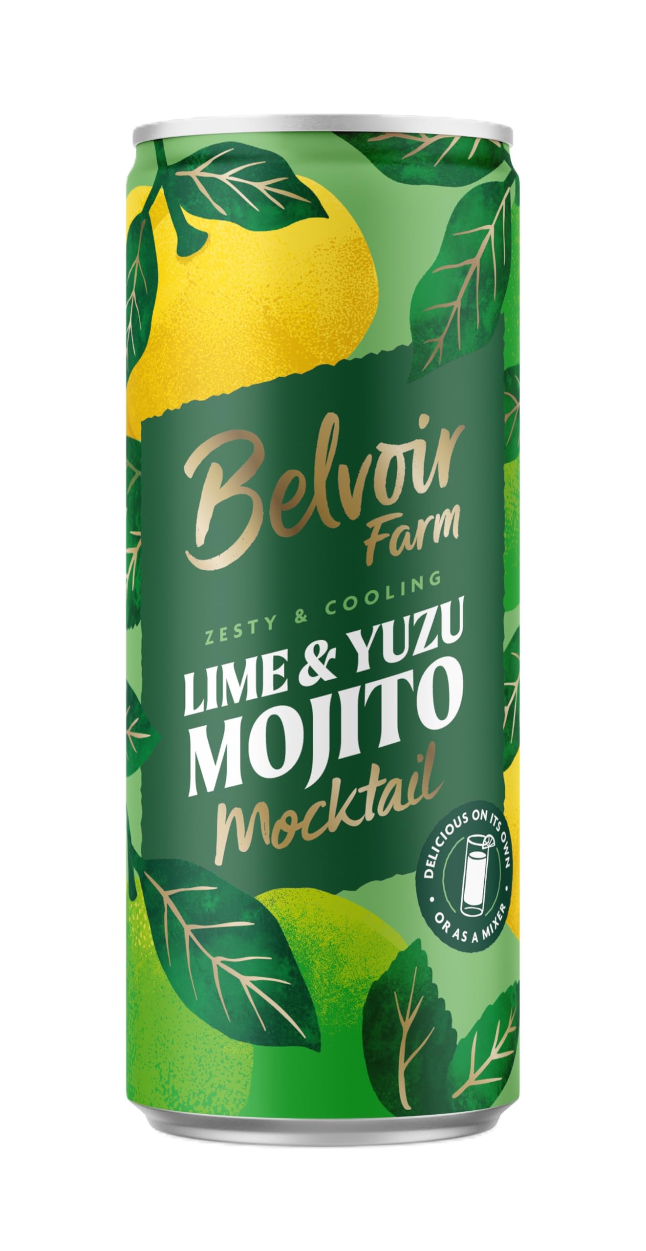 – Belvoir Farm Non-Alcoholic Lime & Yuzu Mojito 250ml-12 Pack