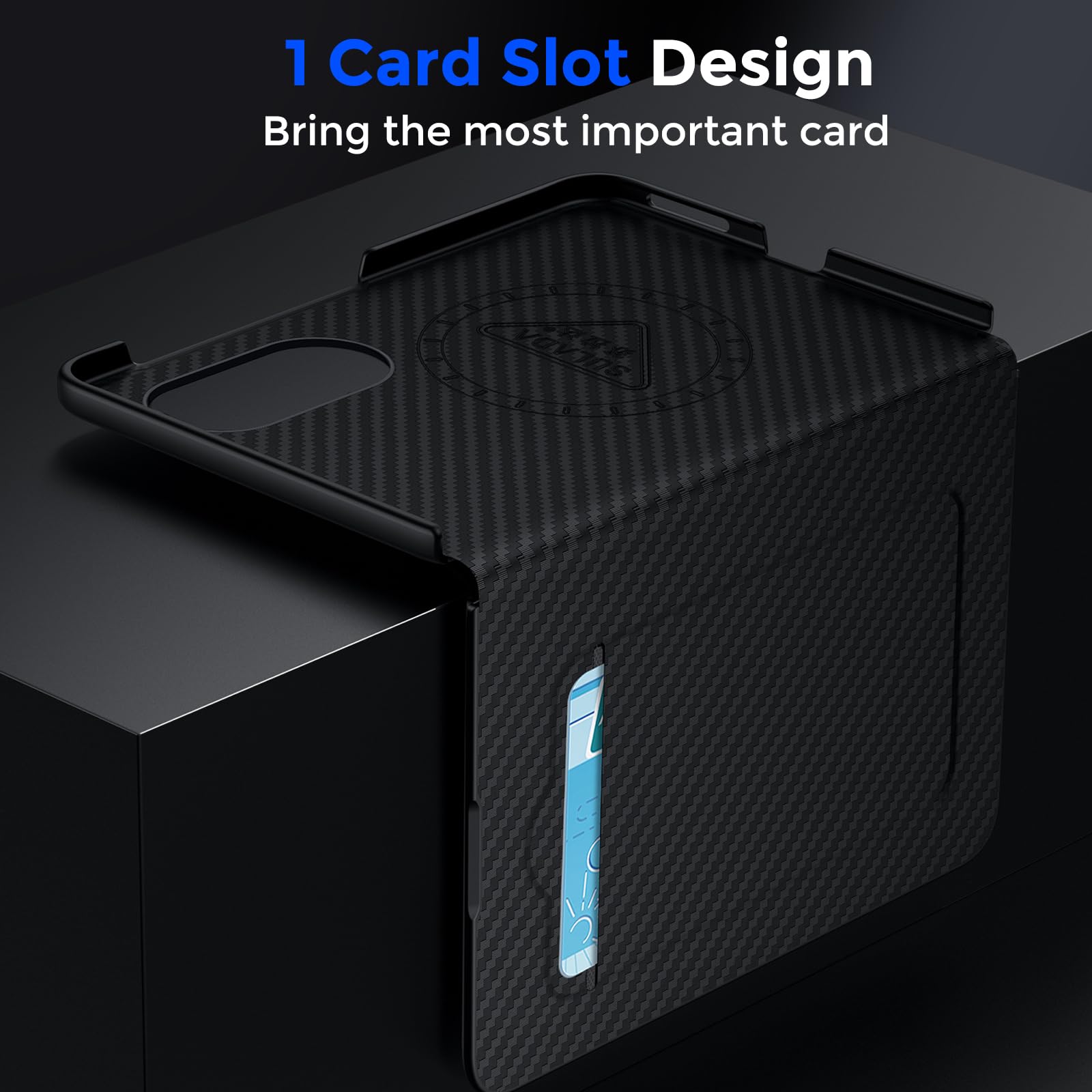 Custodia a libro per Samsung Galaxy Z Fold 8 (larga), con anello magnetico nascosto, [compatibile Magsafe] con slot per carte di credito integrato, chiusura magnetica, custodia a libro in pelle