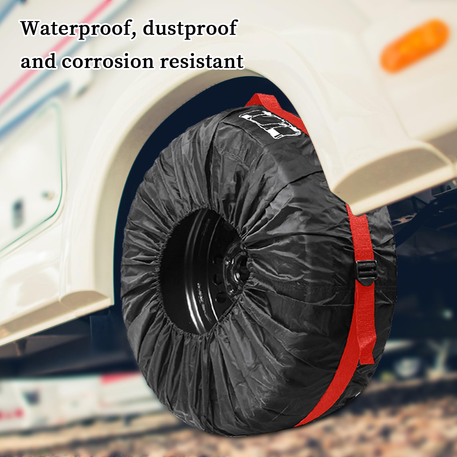 Lot De 5 Housses De Pneus Imperméables 19-23 Pouces - Pour Voiture, SUV, Camping-car - Diamètre 80cm - Protection Transport & Stockage