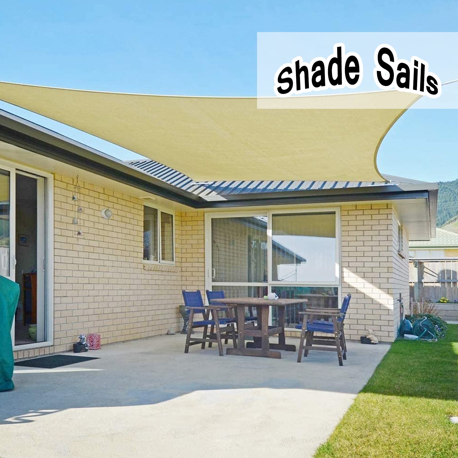 Voile D'ombrage Rectangulaire 4 X 9 M Résistant Aux Intempéries UV