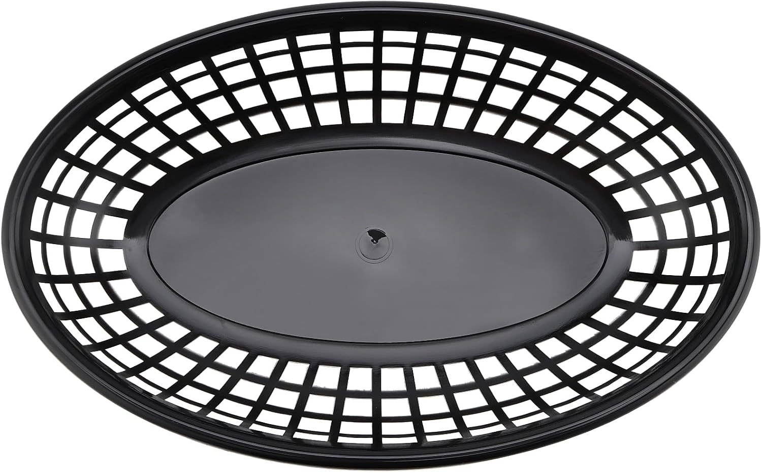 60 Pack 9x5.7x1.6 Inch Black Plastic Fast Food Baskets, Restaurant Serving image 5