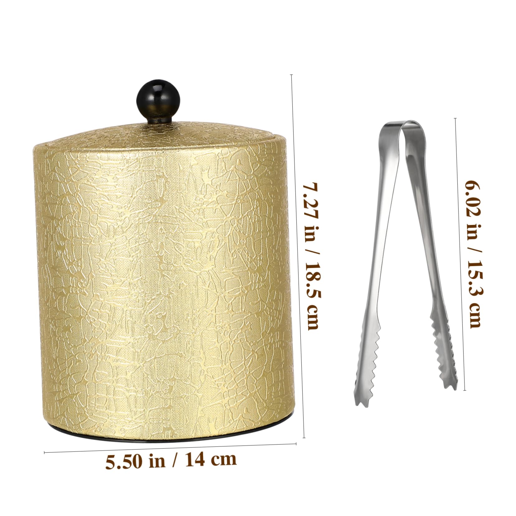 Zerodeko 1 Pc Cubo De Hielo De Acero Inoxidable Tina De Hielo De Acero Inoxidable Cubo De Hielo Aislado para Cubeta para Servir Hielo Cubitera De Cocina Barril De Vino Champán