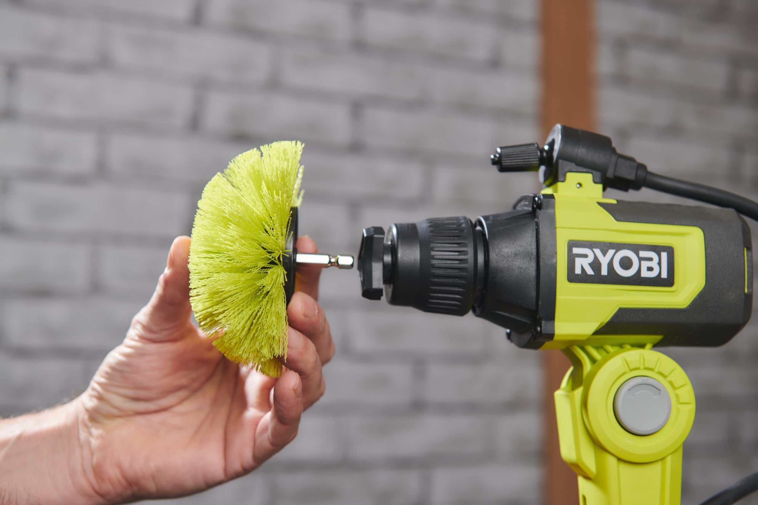 RYOBI - Miękka szczotka do czyszczenia wielu powierzchni - średnica 110 mm - Kompatybilna z USB Lithium RSCR4 4V Brush - RACLRM110