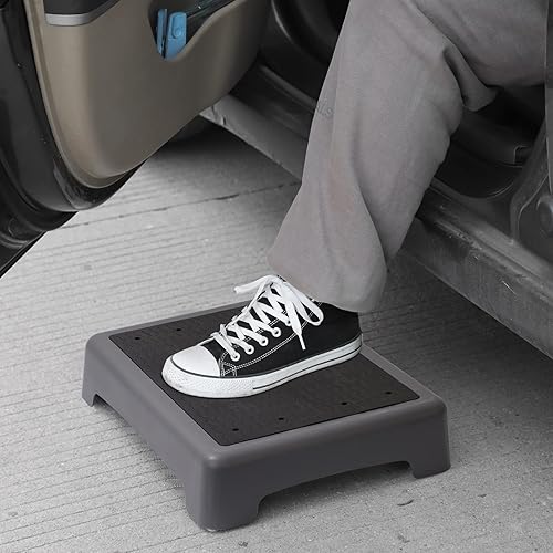 Miniatura 7 de Fotree Taburete de un solo paso, plataforma antideslizante de movilidad para personas mayores y adultos, plataforma de seguridad para escaleras,