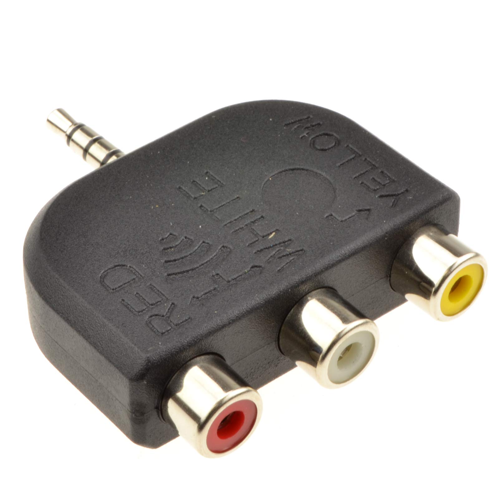 Kenable 3.5mm Jack To 3 Phonos Rca 4 Pole Av Out Tv Adapter Converter Red White Yellow from B&Q