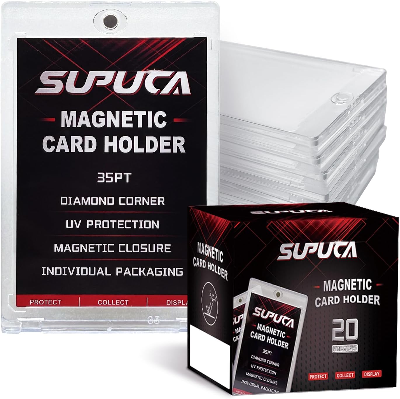 Supuca Card Holder 20 Pack 35PT One Touch Card